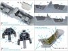 Quinta Studio QD48118 Mirage 2000-5B 3D-Printed & coloured Interior on decal paper (Kinetic) 1/48